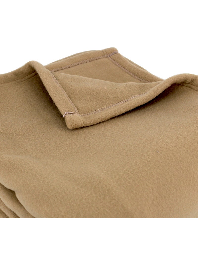 Couverture TEDDY Polyester 350 g/m2 Beige sable - Kiabi