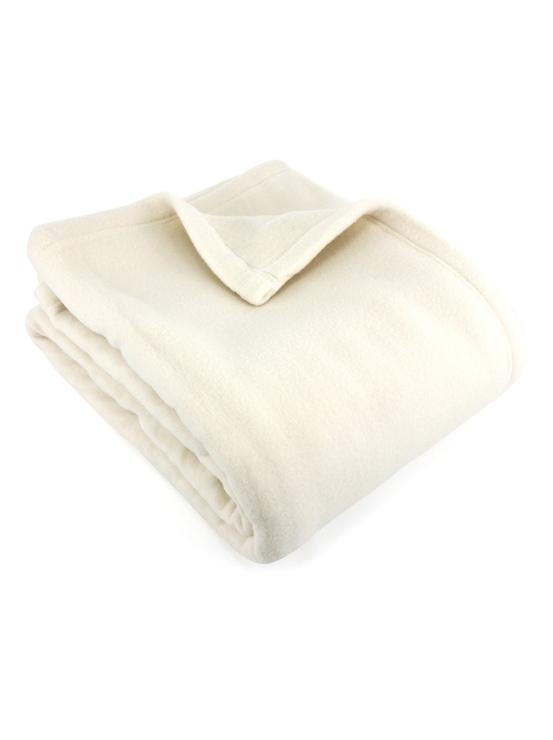 Couverture TEDDY Polyester 350 g/m2 Blanc cassé - Kiabi