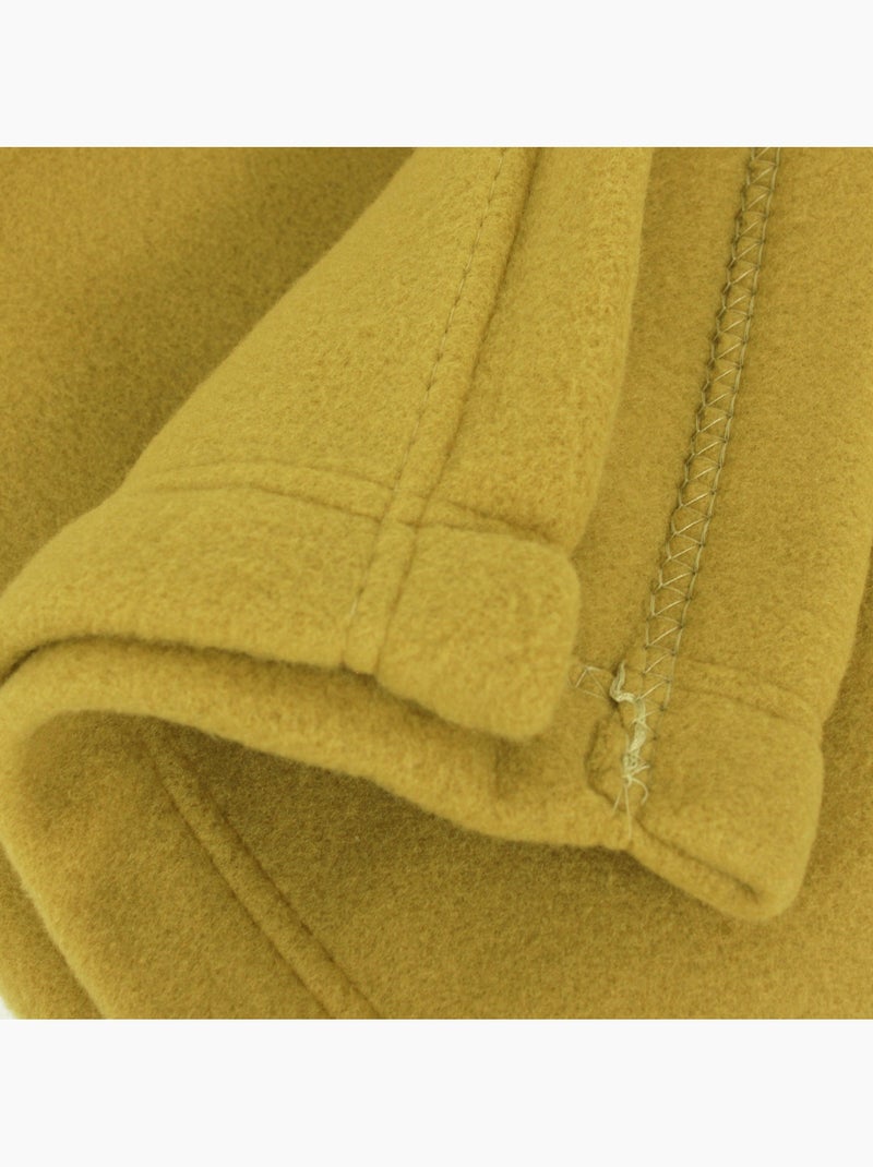 Couverture TEDDY Polyester 350 g/m2 Jaune moutarde - Kiabi