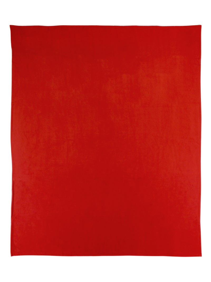 Couverture TEDDY Polyester 350 g/m2 Orange mandarine - Kiabi