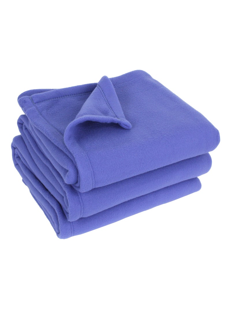 Couverture TEDDY Polyester 350 g/m2 Violet figue - Kiabi
