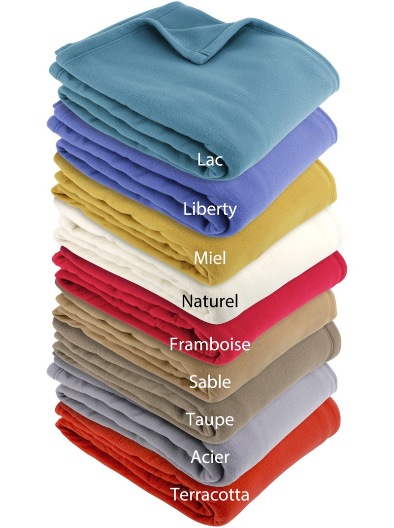 Couverture TEDDY Polyester 350 g/m2 Violet prune - Kiabi