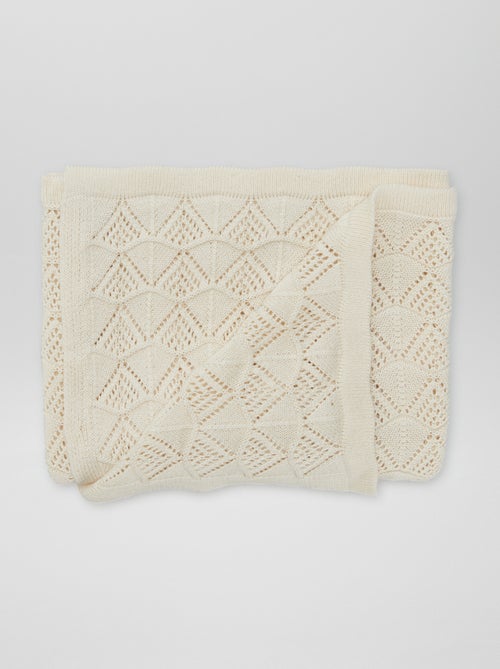 Couverture tricot - Kiabi