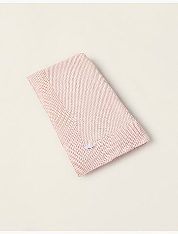 Couverture tricotée 100% coton