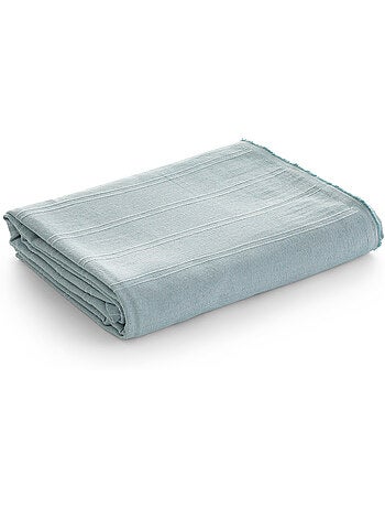 Couverture type Plaid, tissu texturé en fil teint, avec bordure finie - Gamusi