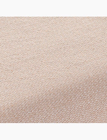 Couverture type Plaid, tissu texturé en fil teint, avec franges - Gamusi