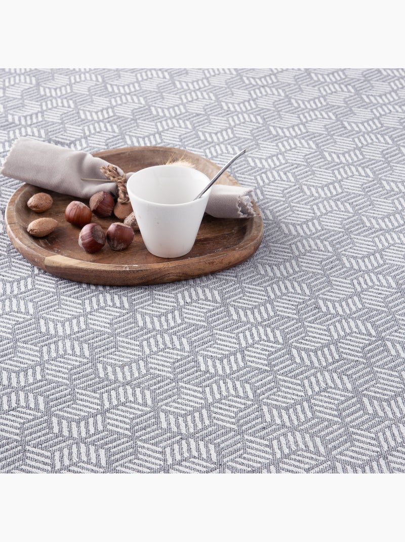 Couverture type Plaid, tissu texturé en fil teint, avec franges - Gamusi Gris - Kiabi