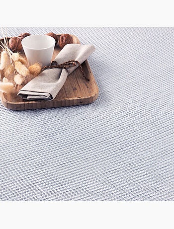 Couverture type Plaid, tissu texturé en fil teint en relief en nid d'abeille, avec franges - Gamusi