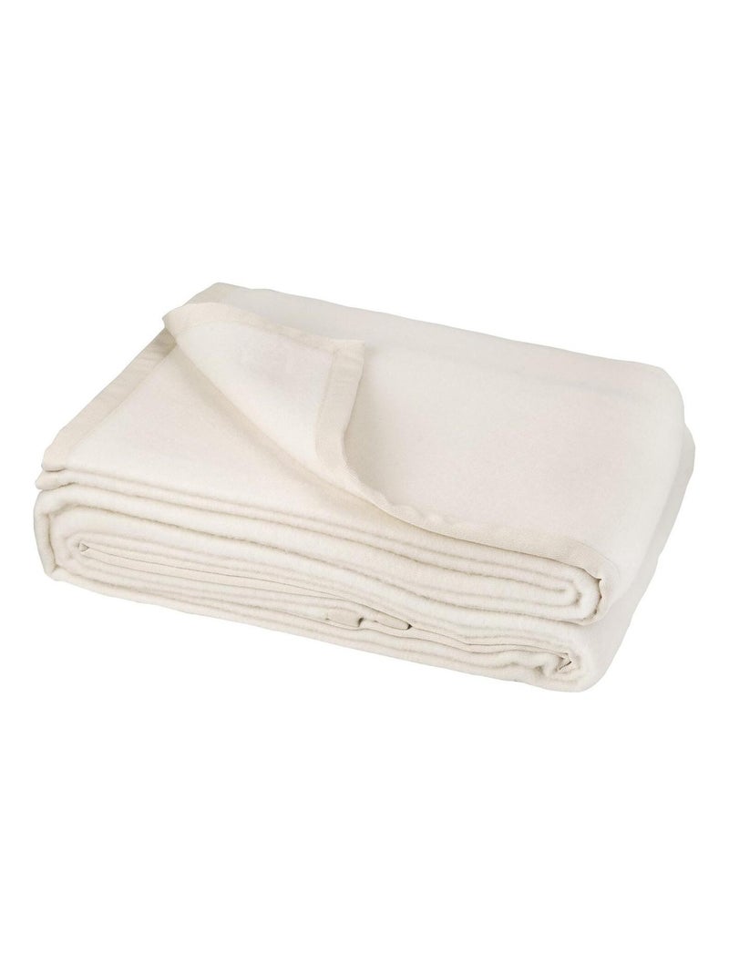 Couverture Unie en Laine d'Agneau Beige clair - Kiabi
