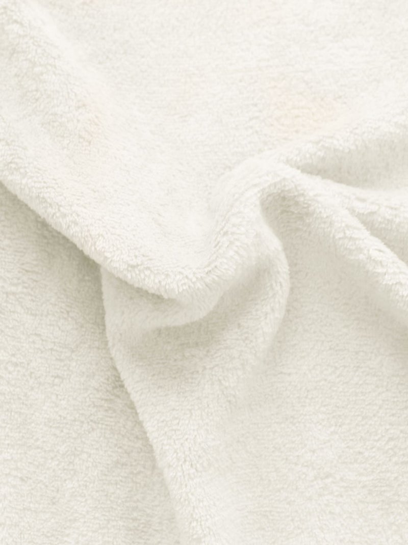 Couverture unie en molleton Ecru - Kiabi