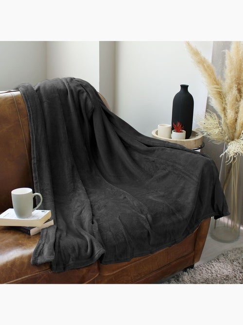 Couverture unie en molleton - Kiabi