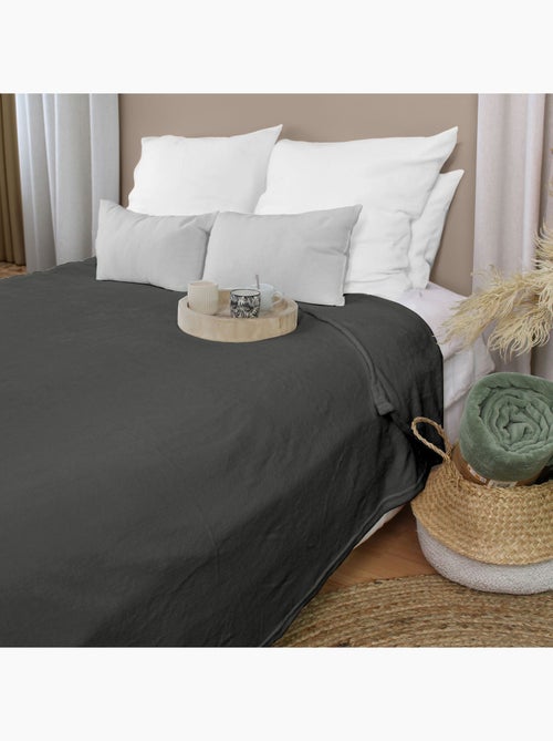 Couverture unie en molleton - Kiabi