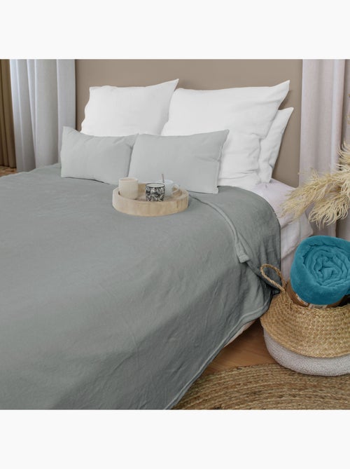 Couverture unie en molleton - Kiabi