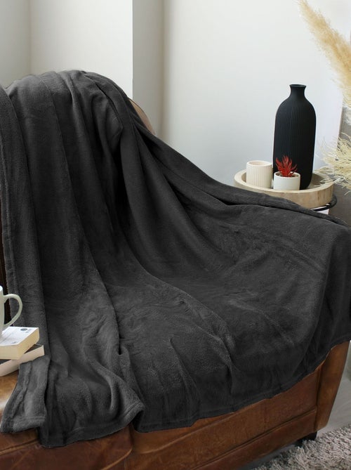 Couverture unie en molleton - Kiabi