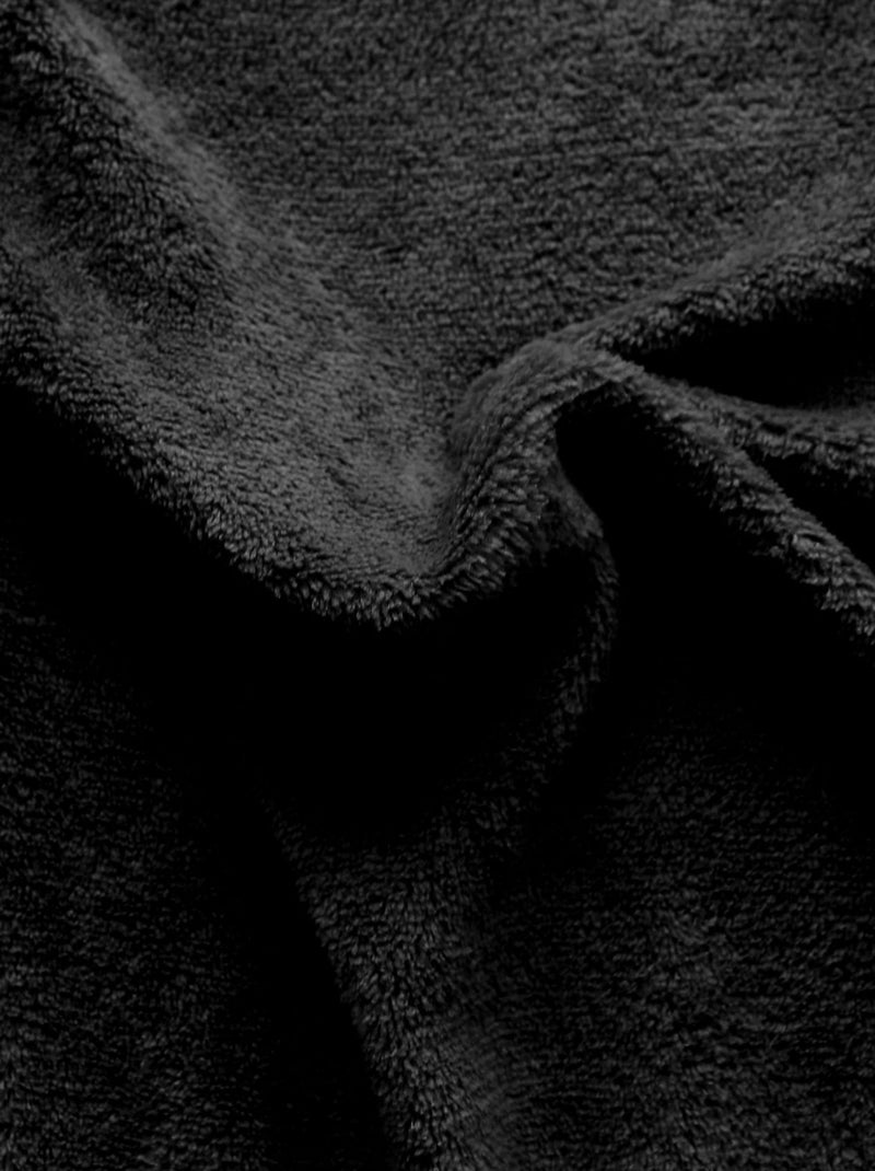 Couverture unie en molleton Noir - Kiabi