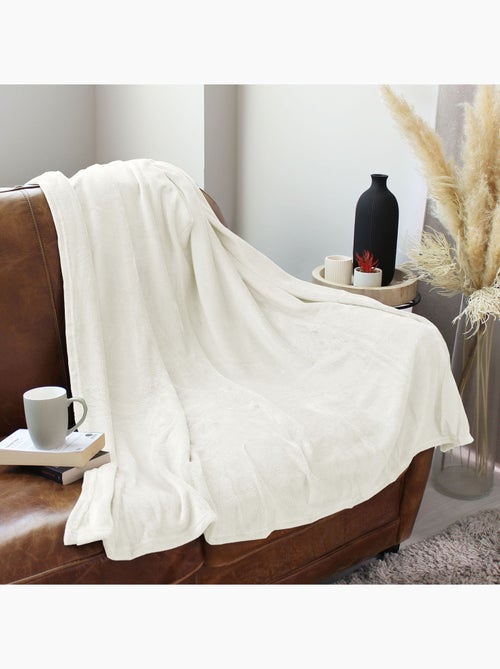 Couverture unie en molleton - Kiabi