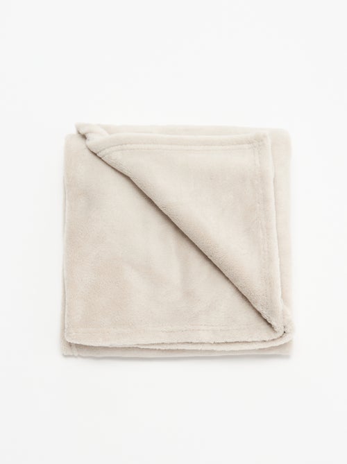 Couverture unie en polaire - Kiabi