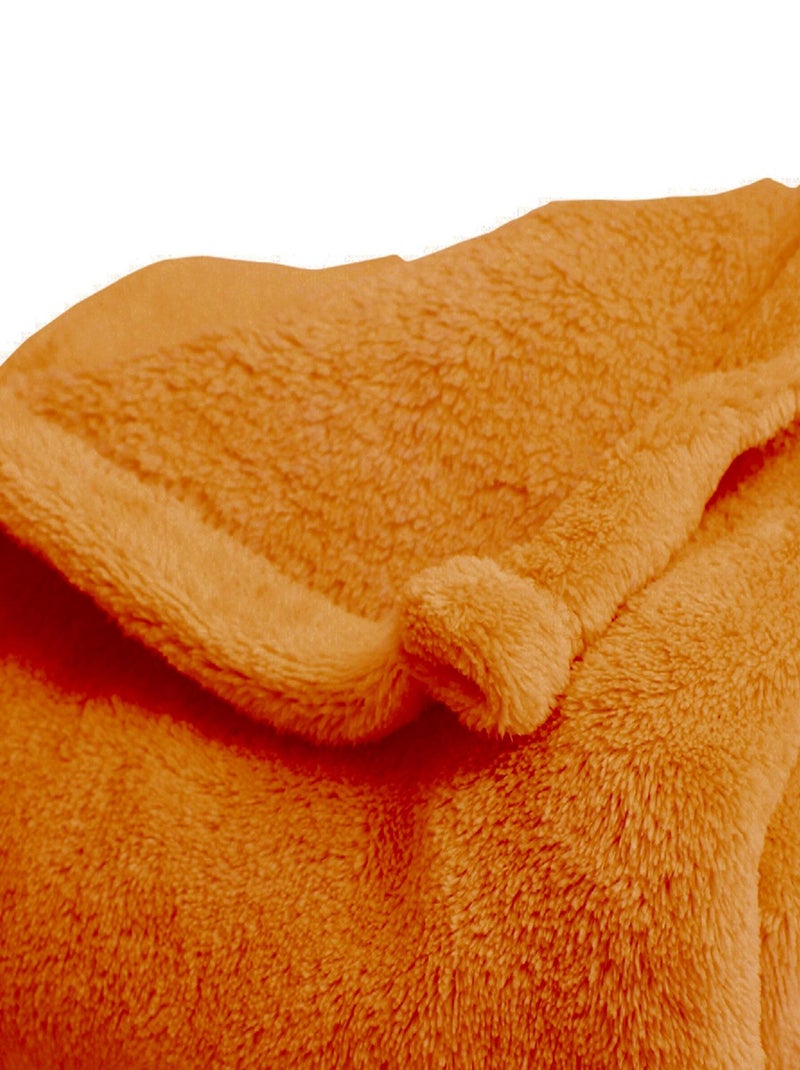 Couverture unie et colorée Orange - Kiabi