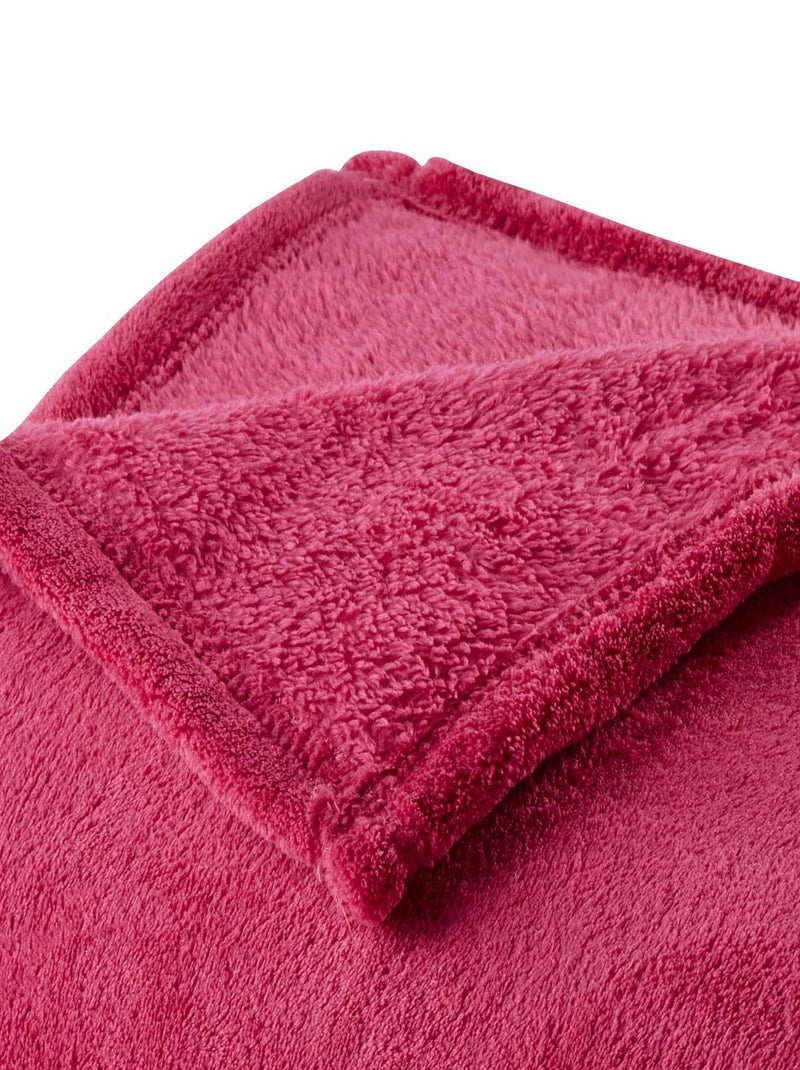 Couverture unie et colorée Rose fushia - Kiabi