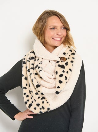 Couvre épaules fourrure chaud motif animalier