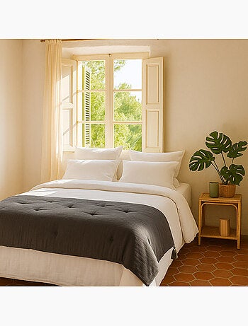 Couvre lit - dessus de lit 100 % gaze de coton ozen