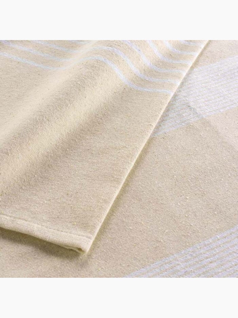 Couvre lit 1 personne coton/polyester tisse adele Beige naturel - Kiabi