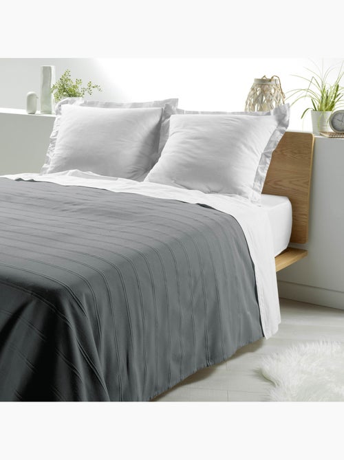 Couvre lit 180x220cm Symphonie anthracite - Kiabi