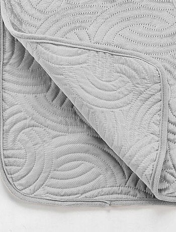 Couvre-lit 2 personnes matelassé 220x240 + 2 taies SOLANGE Lin