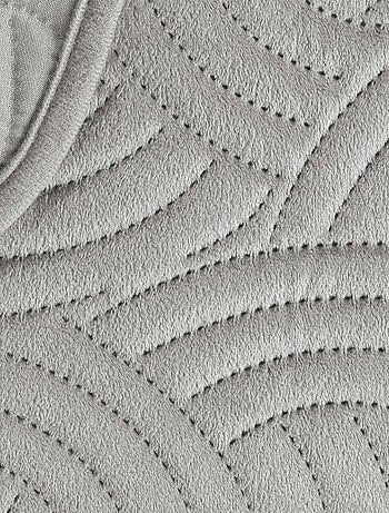 Couvre-lit 2 personnes matelassé 220x240 + 2 taies SOLANGE Lin