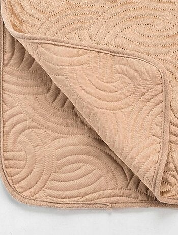 Couvre-lit 2 personnes matelassé 220x240 + 2 taies SOLANGE Lin