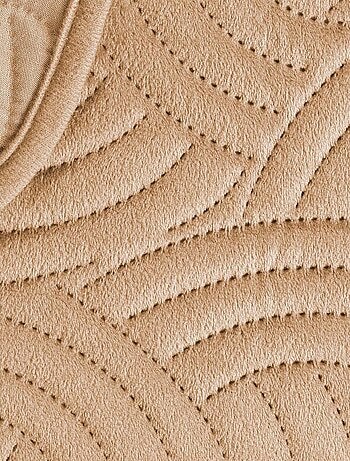 Couvre-lit 2 personnes matelassé 220x240 + 2 taies SOLANGE Lin