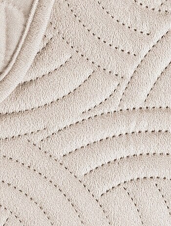 Couvre-lit 2 personnes matelassé 220x240 + 2 taies SOLANGE Lin