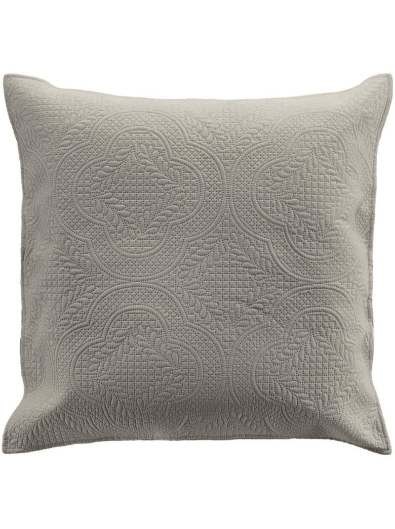 Couvre-lit 2 personnes matelassé microfibre Romane coloris gris Gris - Kiabi
