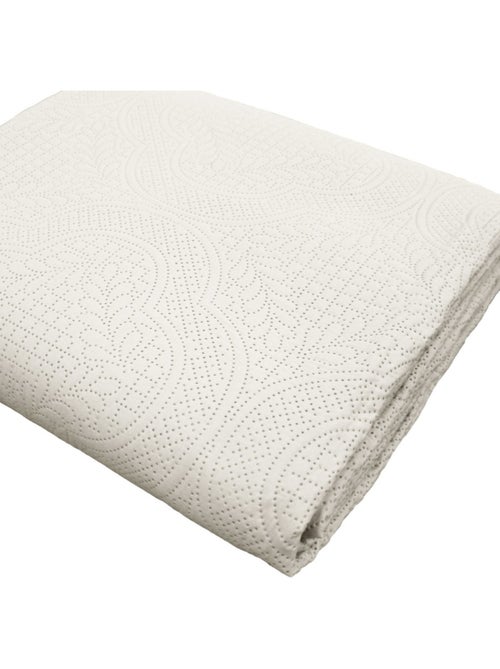 Couvre-lit 2 personnes matelassé microfibre unie Romane naturel - Kiabi Couvre-lit 2 personnes matelassé microfibre unie Romane naturel - Kiabi