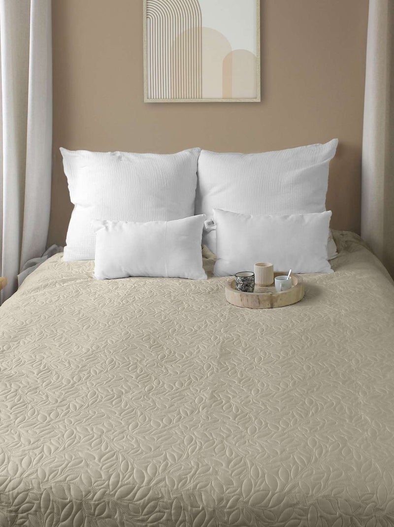 Couvre-lit à dessin floral Beige - Kiabi