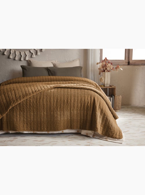 Couvre-lit ALIX en coton jacquard - Kiabi Couvre-lit ALIX en coton jacquard - Kiabi