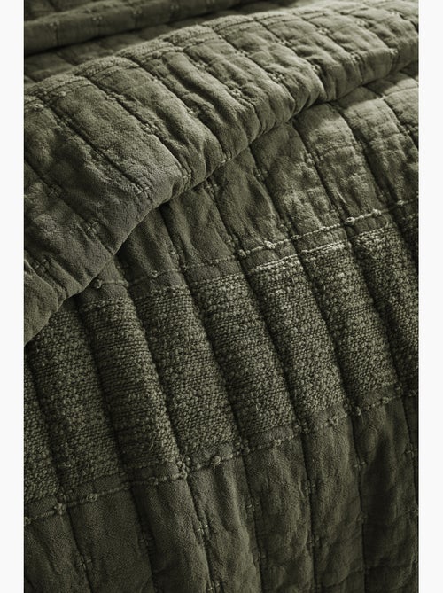 Couvre-lit ALIX en coton jacquard - Kiabi Couvre-lit ALIX en coton jacquard - Kiabi