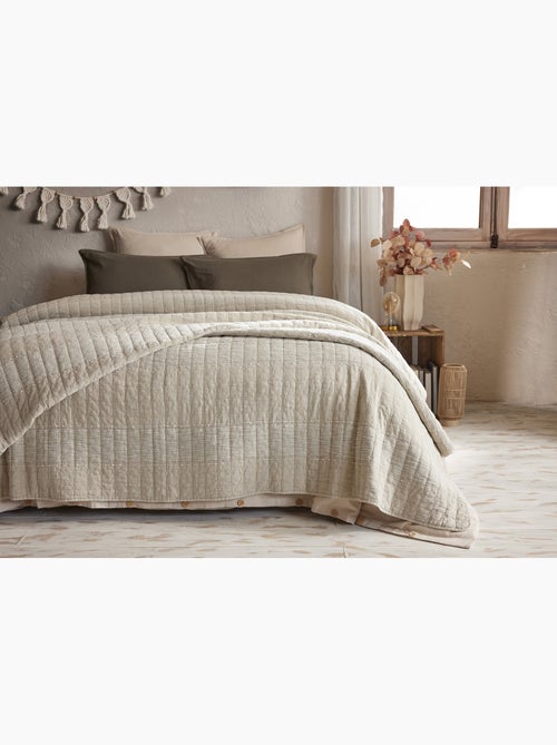 Couvre-lit ALIX en coton jacquard - Kiabi Couvre-lit ALIX en coton jacquard - Kiabi