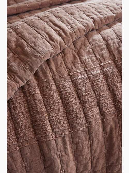Couvre-lit ALIX en coton jacquard - Kiabi Couvre-lit ALIX en coton jacquard - Kiabi