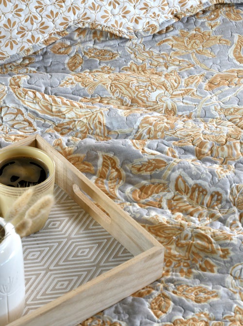 Couvre-lit avec taies d'oreiller motif perse - Kiabi