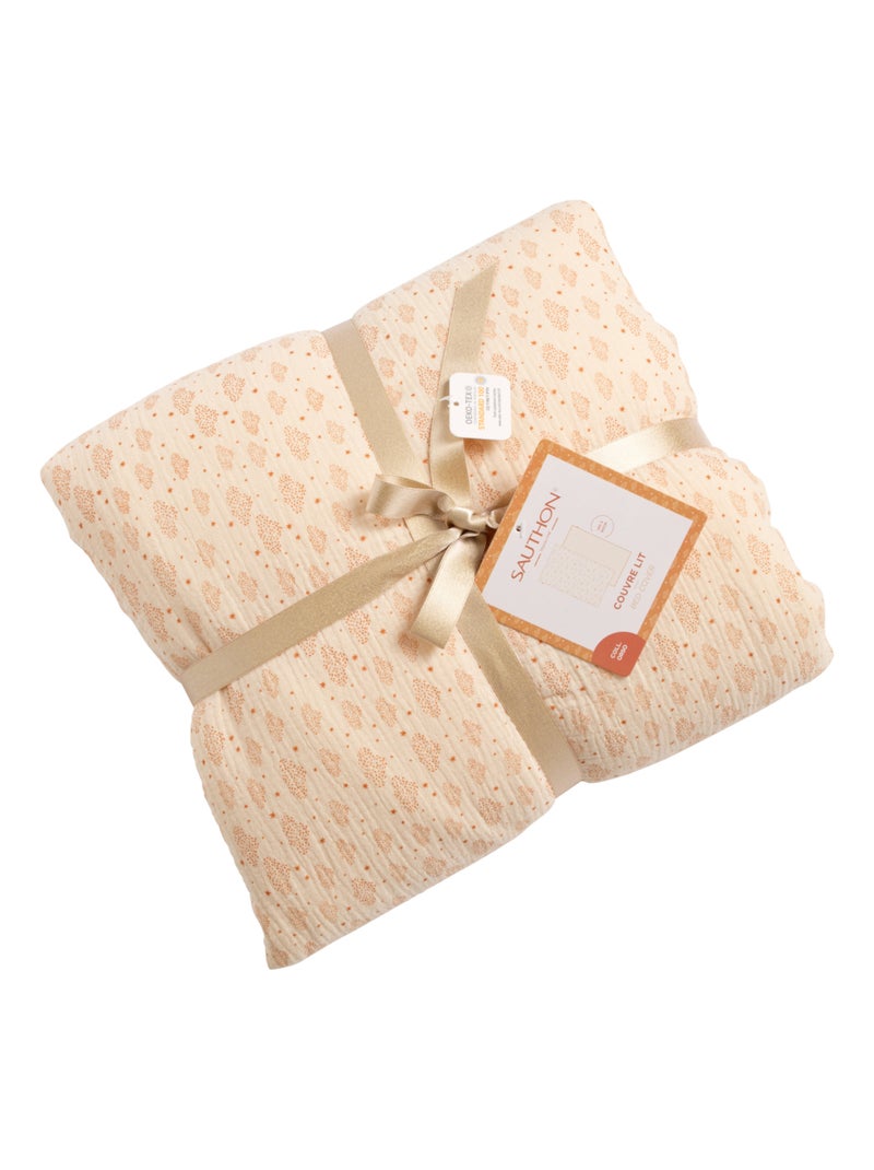 Couvre lit bébé en double gaze de coton - SAUTHON Beige - Kiabi