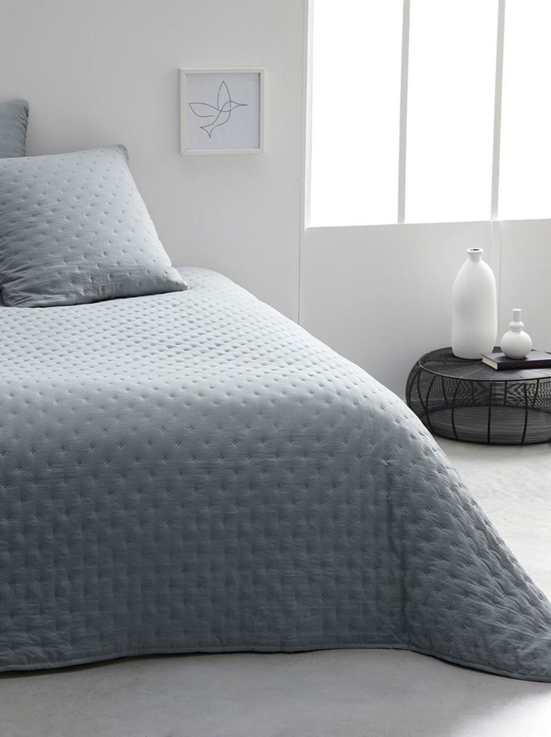 Couvre lit boutis ESSENTIAL Gris clair - Kiabi