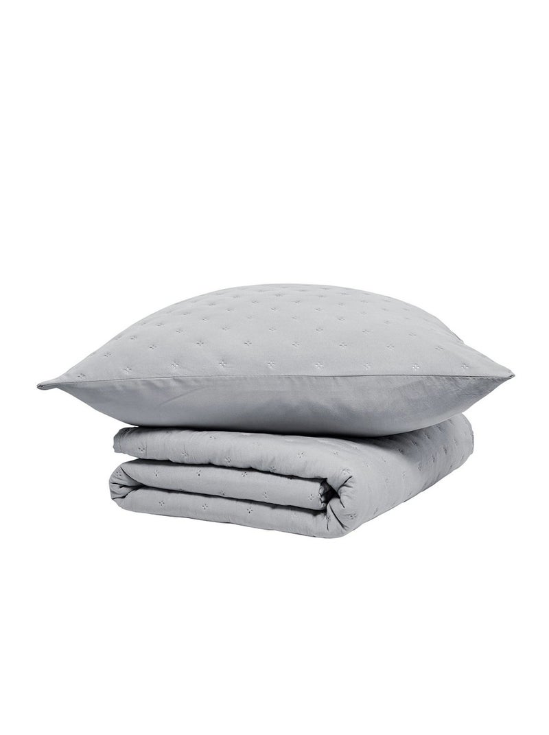 Couvre lit boutis ESSENTIAL Gris clair - Kiabi
