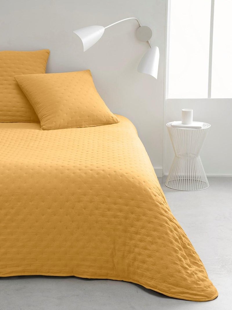 Couvre lit boutis ESSENTIAL Jaune - Kiabi