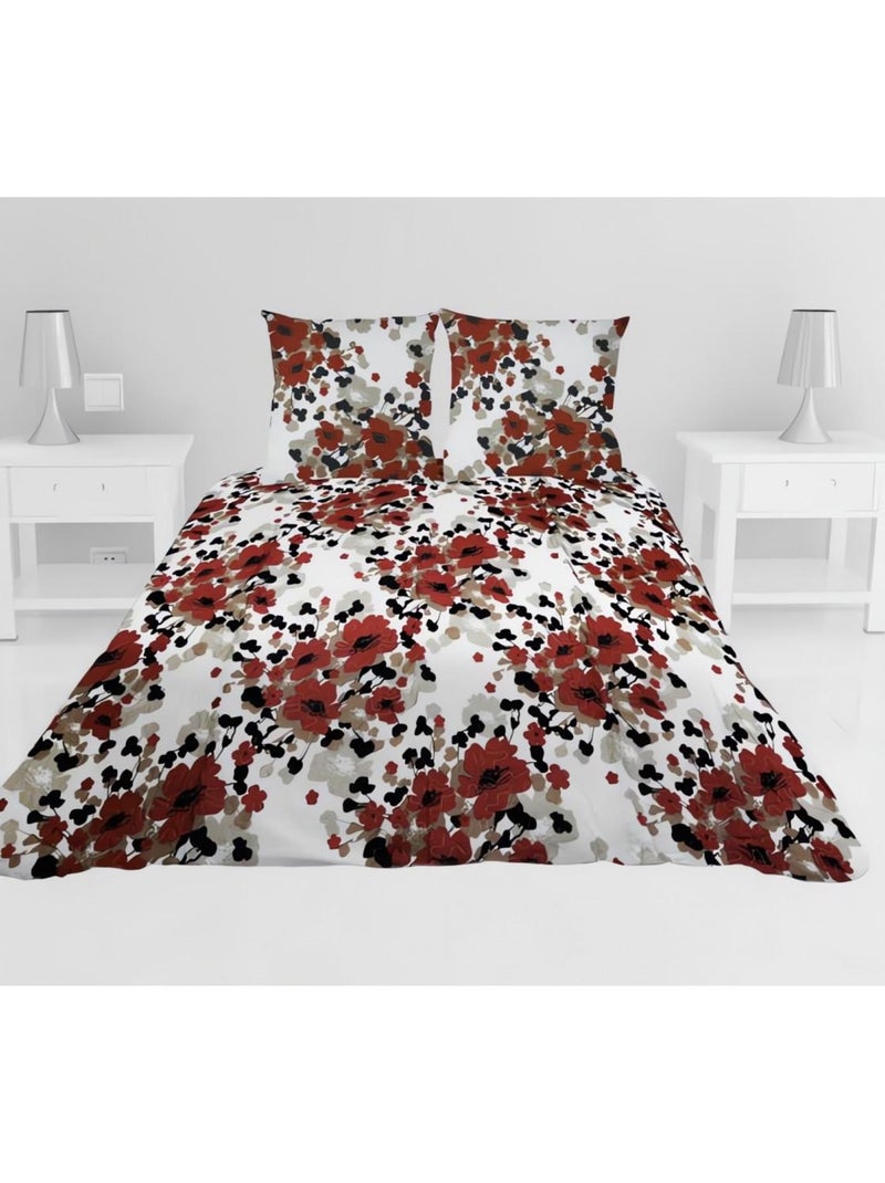 Couvre-lit boutis matelassé 260x240 cm CECILE avec 2 taies d'oreiller Multicolore - Kiabi
