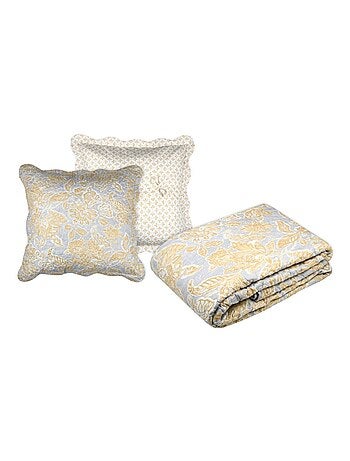 Couvre lit boutis réversible 240x220 avec 2 taies NERYA