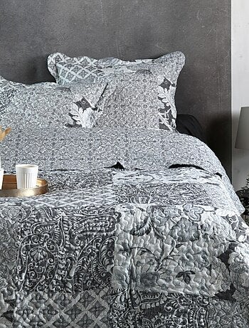 Couvre lit boutis réversible 240x220 avec 2 taies OTAVIA