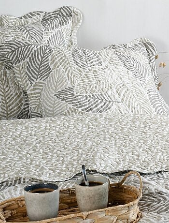 Couvre lit boutis réversible 260x240 avec 2 taies d'oreiller