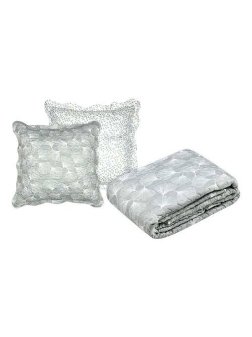 Couvre lit boutis réversible 260x240 avec 2 taies d'oreiller - Kiabi