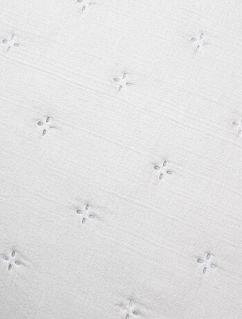 Couvre lit boutis réversible avec 2 taies coloris naturel